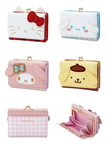 Lindo Hebillas Paquete De Tarjetas Billetera Melody Kitty