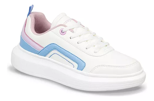 Llevando paño Nabo Tenis Katrena 1 Blanco-lila Para Mujer Croydon