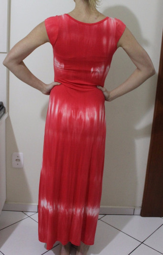 vestido longo vermelho casual