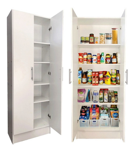 Imagen 1 de 9 de Despensero Cocina 2 Puertas 180 Forrado Mueble Organizador &