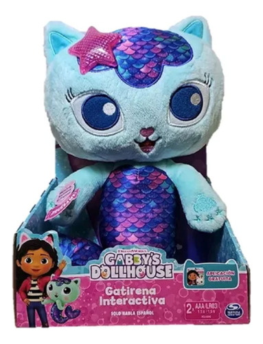 Gabbys Dollhouse Peluche  Mercat Gatirena Sonido Y Luz 