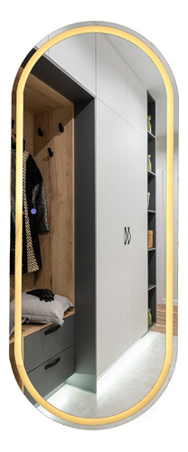 Espelho Lapidado Jateado Com Led Touch 170x70 Moderno