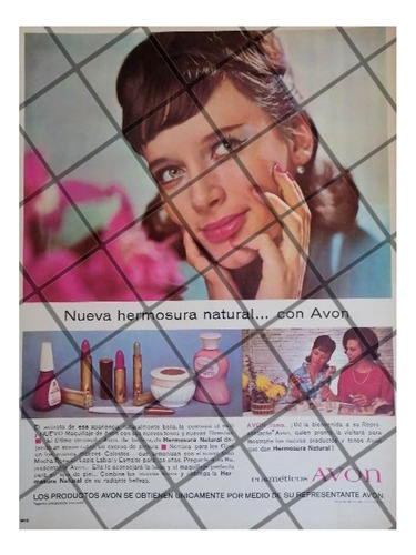Cartel Publicitario Retro Cosmeticos Avon 1964 /10