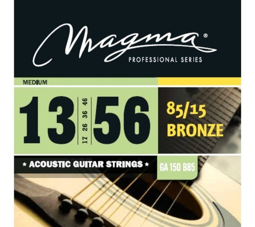 Encordado Acustica Magma Bronce 85/15 13-56 Medium Ga150b85