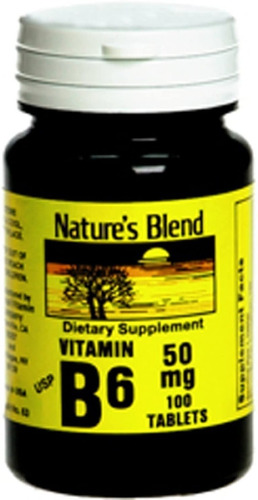 Vitamina B6 50mg Natures Blend - Unidad a $2963