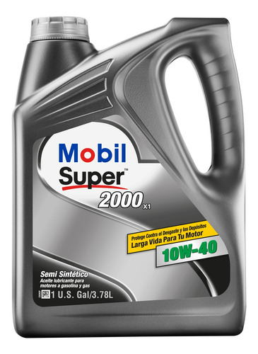 Aceite Motor Mobil Super 2000 X1 10w-40 2 Galones + 1 Cuarto