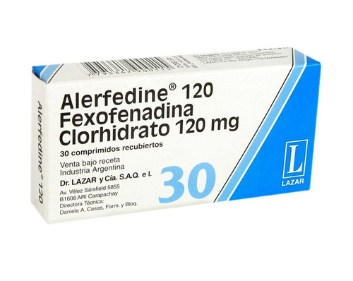 Alerfedine 120 Mg 30 Comp