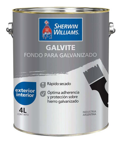 Probase Galvite Para Hierro Galvanizado X 4lts Sw