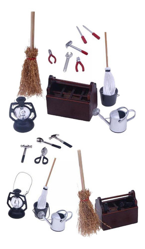 Juego De Herramientas Para Casa De Muñecas 1/12, Accesorios