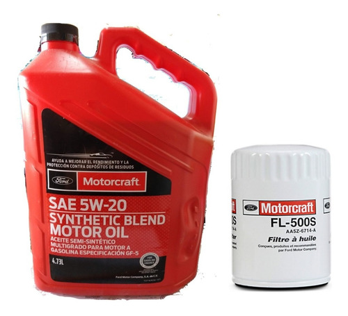 Kit Cambio Aceite 5w20 Motorcraft Ford Mustang V6 2012