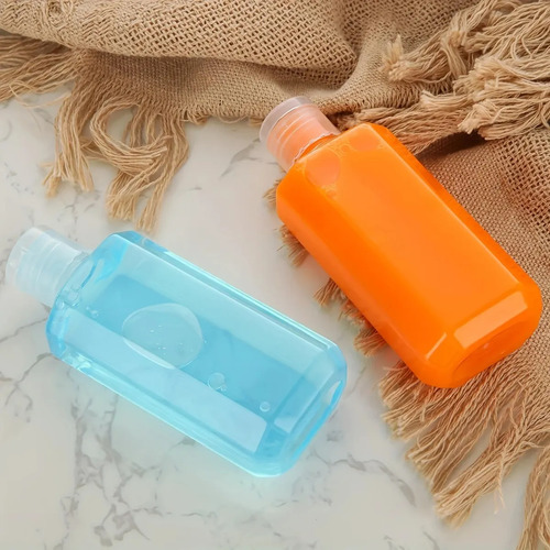 Envase Vacio Plastico Pequeño Gel Crema 60 Ml Tapa Flip X 20 Tapa Dorada