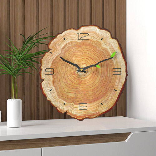 T Reloj De Pared Silencioso De 12 Pulgadas, Reloj 4 Números