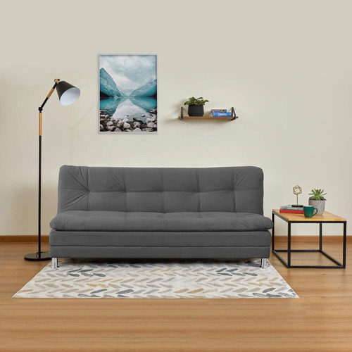 Sofá Cama Lisboa Lennon Fantasía Color Gris Oscuro