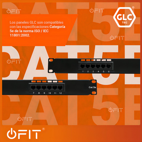 Patchera Patch Panel De 24 Puertos Glc Cat 5e Rj45