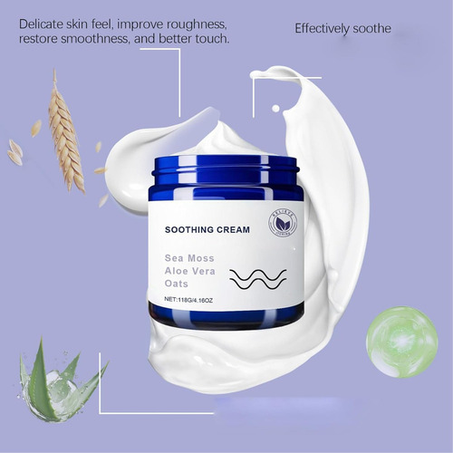 Crema De Musgo Marino, Crema Calmante Natural Con Musgo X1