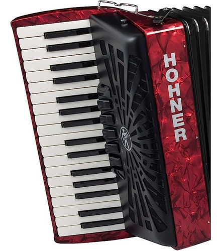 Acordeon Hohner Bravo Iii A16632 34 Teclas 72 Bajos Msi Color Rojo
