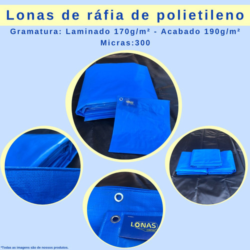 Lona 7x20 300 Micras Reforçada Multiuso Impermeável Uv