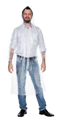Imagem 8 de 9 de Kit 10 Capa De Chuva Descartável Transparente Unissex