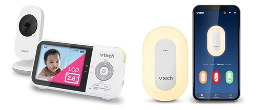 Paquete De Monitor De Bebé Vtech Vm819 + Bc8113 V-hush Plug