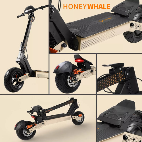 Scooter Eléctrico H4 Motor Potencia Máx. 2400w Honey Whale Naranja