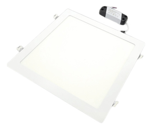 Luminaria De Embutir A Led Cuadrada Blanca 30w Luz Dia X 5 Blanco