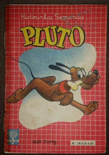 Historinhas Semanais Walt Disney Pluto Nº 18  Abril 1958