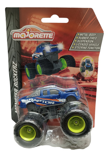 Ford Raptor Monster, Escala 1/64, Majorette, 8cms Largo. 