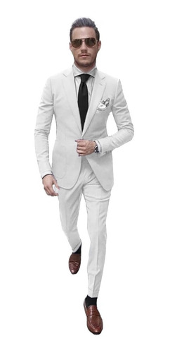 Trajes Hombre Entallados Saco Slim Fit Con Chupín Import Usa