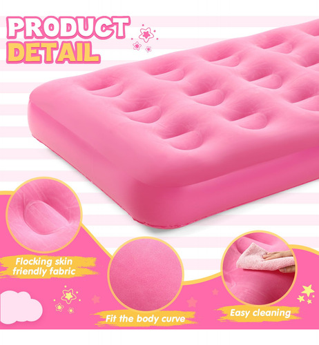 Colchón De Aire Inflable Para Niños Con Almohada Incluida Color