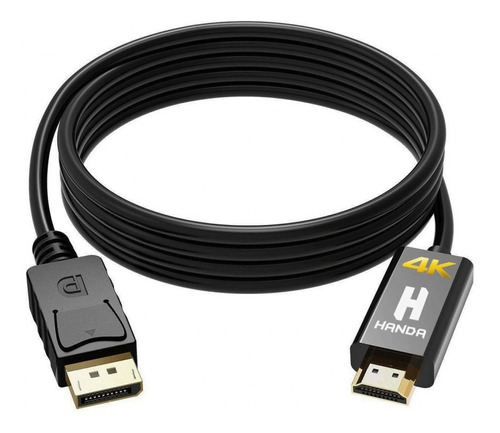 Imagen 1 de 10 de Cable Displayport A Hdmi 4k Adaptador Pc Ultra V2.0 3 Metros