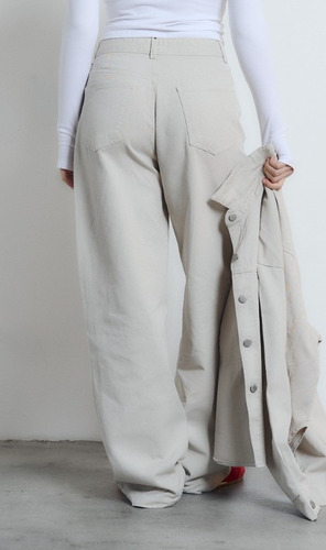 Pantalón Mujer Maitry Jeans Balloon Ceni Gabardina Rígida