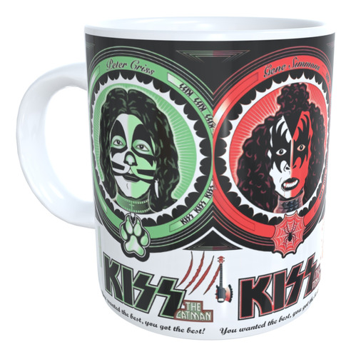 Taza Kiss Gene Simmons Paul Stanley Ace Frehley Peter Criss