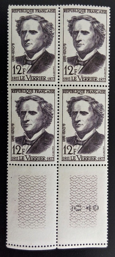 Francia, Cuadrito Yv 1147 Le Verrier 1958 Mint L15269