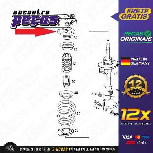 Coxim Amort. Diant. Mercedes Glk350 Cdi 2008-2011 Original