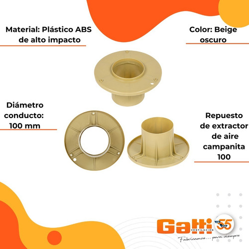Imagen 7 de 10 de Repuesto Juego Completo Campanita 100 S/ Motor Gatti Ventilación