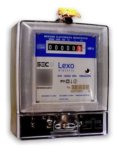 Medidor de consumo eléctrico monofásico 20A / 230 V / 50 Hz