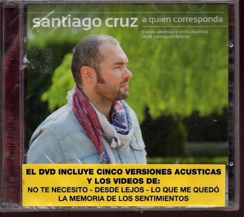 Cd+dvd Santiago Cruz A Quien Corresponda-pop