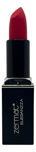 Labial Semimate Con Vitamina E Zermat Eleganzza Color Rojo Bugambilia
