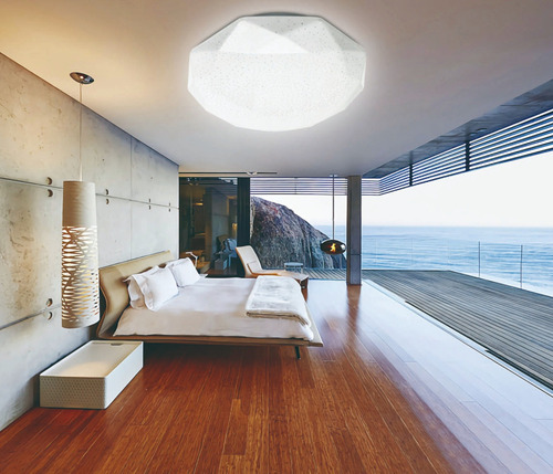 Luminaria Led Aplicar 25w Nat. Efecto Brillo Diamante Blanco