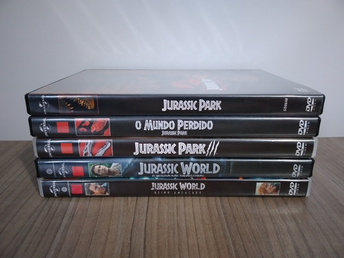 Imagem 2 de 8 de Lote Coleção 5 Dvds Jurassic Park Originais, Dublados