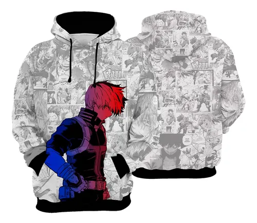 Blusa Moletom Boku No Hero Shoto Todoroki Anime Full 349