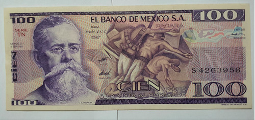 Billete 100 Pesos Familia A 1981 Buen Estado