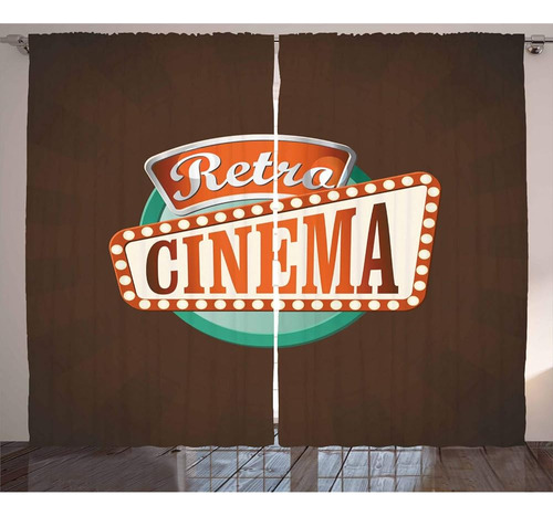 Cortinas De Cine De Ambesonne, Diseño De Letreros De Cine De