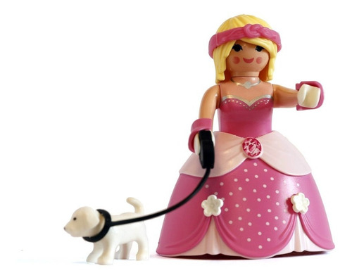 Playmobil Serie 17 Nena Mujer Vestido Victoriana Con Perro