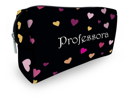 Necessaire Plus Em Neoprene Professora Coração Com Nome 