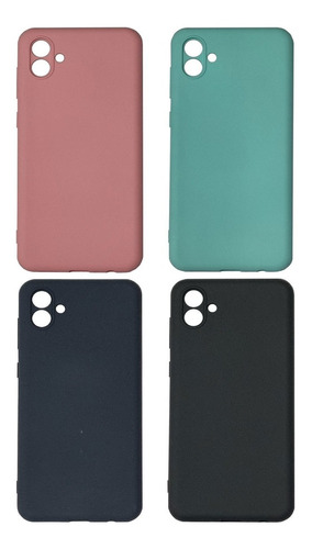 Funda Silicone Case Para Samsung Galaxy A04 + Vidrio 9d 9h