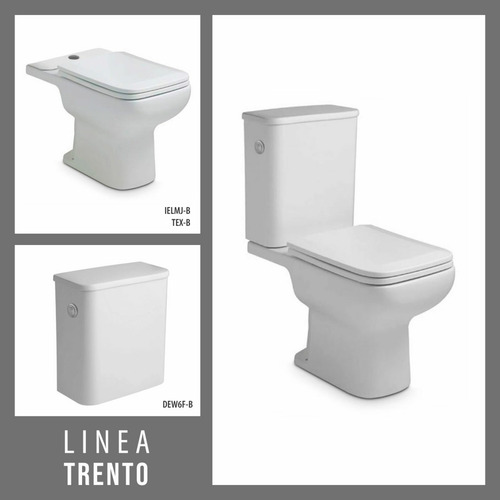 Juego Inodoro, Tapa Y Mochila Ferrum Trento Descarga A 25cms
