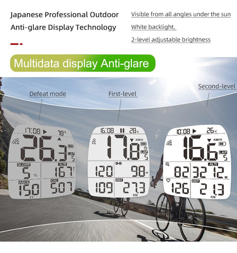 Ordenador Para Bicicleta Gps Bluetooth Ant + Velocímetro Imp