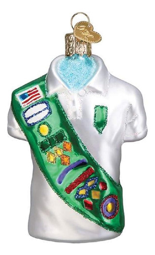 Old World Christmas Uniforme De Girl Scout Vidrio Soplado 20