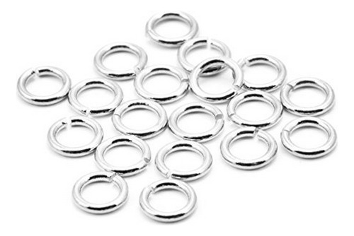 4 Mm De Plata Esterlina Anillo De Salto Cerrado - 25pc.